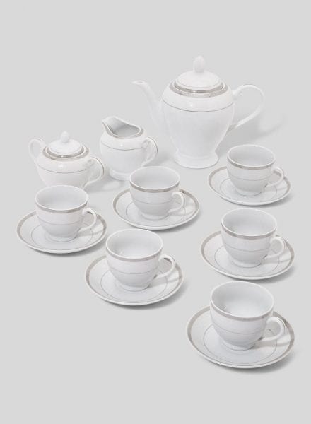 17 Piece Tea Set, Durable Porcelain  "إيست"